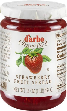 D'arbo Strawberry Preserves Jar - 16oz - Trenary Home Bakery
